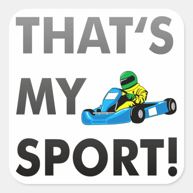 Adesivo Quadrado jogar cartas cart/go - that's my sport (Frente)