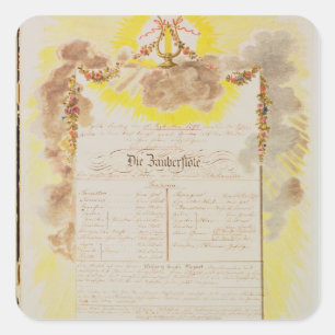 Adesivo Quadrado Jogo-conta para 'o Flute mágico