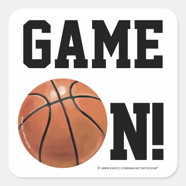 Adesivo Quadrado Jogo De Basquete Com Autocolantes (Frente)