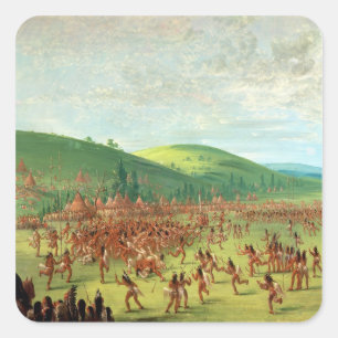 Adesivo Quadrado Jogo de bola indiano