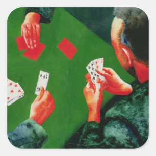 Adesivo Quadrado Jogo de cartas 1988