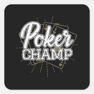 Adesivo Quadrado Jogo de Cartões de Poker do Melhor Jogador