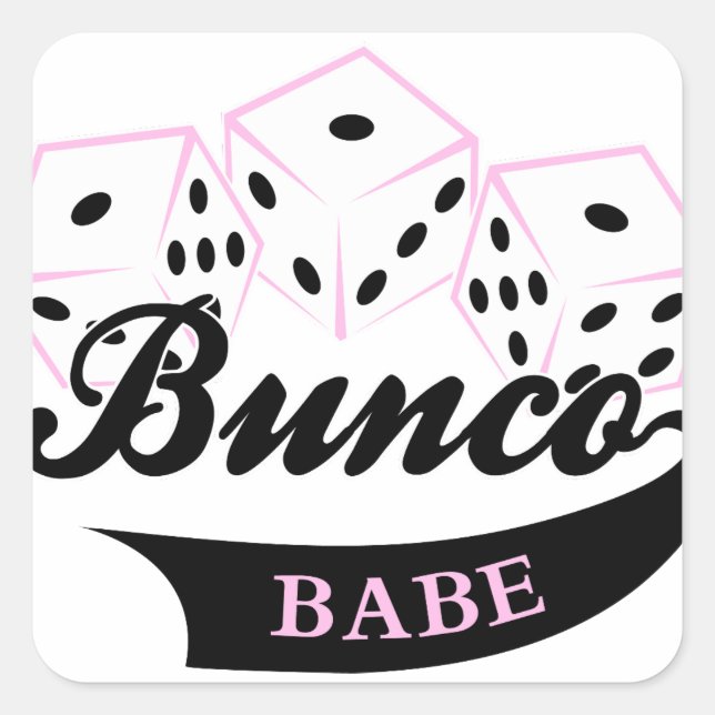 Adesivo Quadrado Jogo de Dice Bunco (Frente)