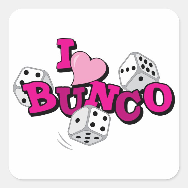 Adesivo Quadrado Jogo de Dice Bunco (Frente)
