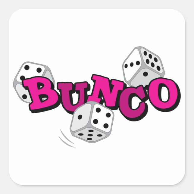 Adesivo Quadrado Jogo de Dice Bunco (Frente)