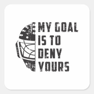 Adesivo Quadrado Jogo de Hóquei no Gelo Equipe da equipe Engraçad