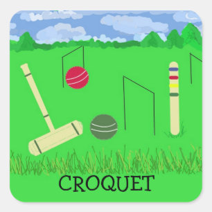 Adesivo Quadrado Jogo do Croquet