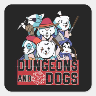 Adesivo Quadrado Jogo Dungeons and Dogs