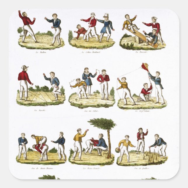 Adesivo Quadrado Jogos Infantis, 1810 (Frente)