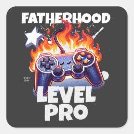 Adesivo Quadrado Jogos pro nível paternidade