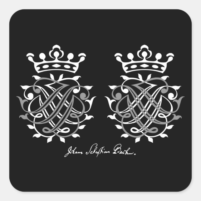 Adesivo Quadrado Johann Sebastian Bach Siegel (Frente)