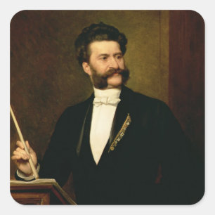 Adesivo Quadrado Johann Strauss o mais novo, 1888