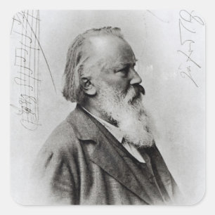 Adesivo Quadrado Johannes Brahms
