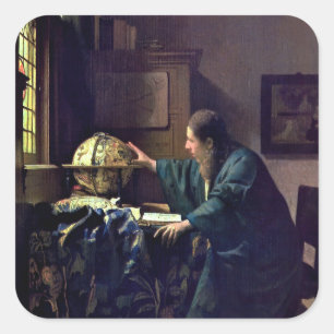 Adesivo Quadrado Johannes Vermeer - O Astronomer