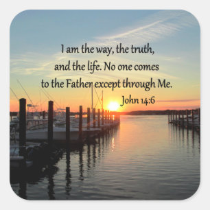 ADESIVO QUADRADO JOHN 14:6 SUNSET PHOTO DESIGN