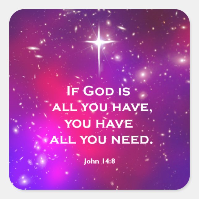 Adesivo Quadrado John 14:8 (Frente)