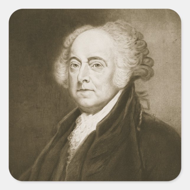 Adesivo Quadrado John Adams, segundo Presidente dos Estados Unidos  (Frente)