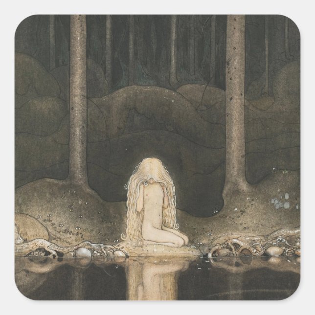 Adesivo Quadrado John Bauer Tuvstarr CC0256 Square Sticker (Frente)