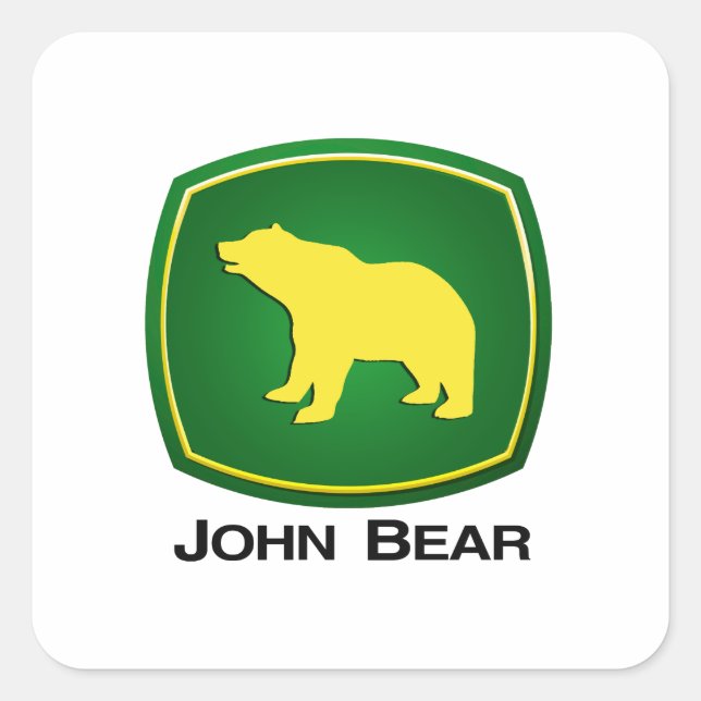 Adesivo Quadrado John Bear (Frente)