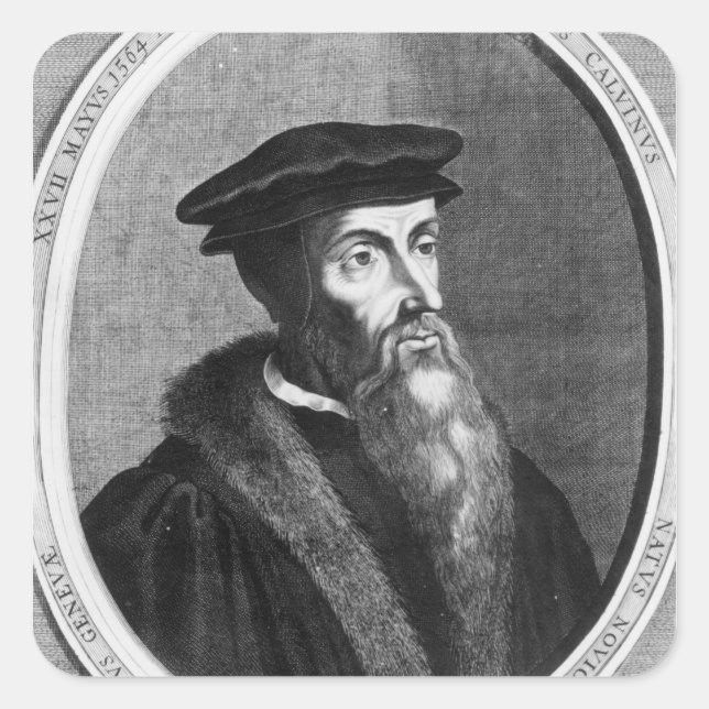 Adesivo Quadrado John Calvin (Frente)