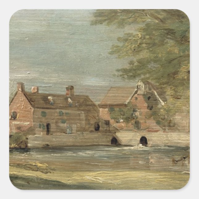 Adesivo Quadrado John Constable | Flatford Mill (óleo no painel) (Frente)