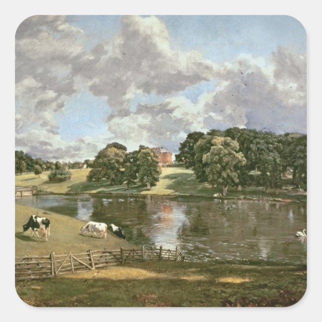 Adesivo Quadrado John Constable | Wivenhoe Park, Essex, 1816 (Frente)