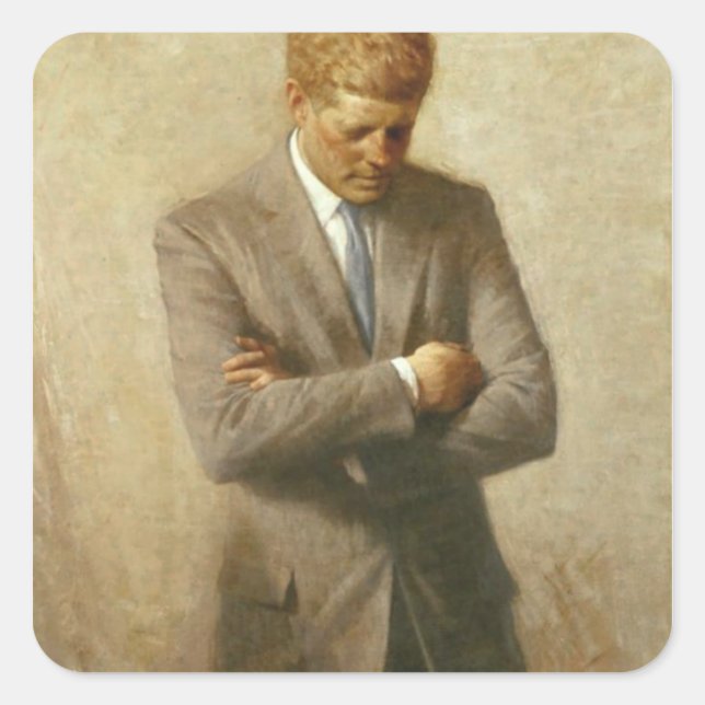 Adesivo Quadrado John F. Kennedy (Frente)