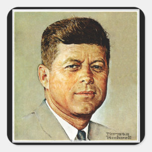 Adesivo Quadrado John F. Kennedy em MEMORIAM
