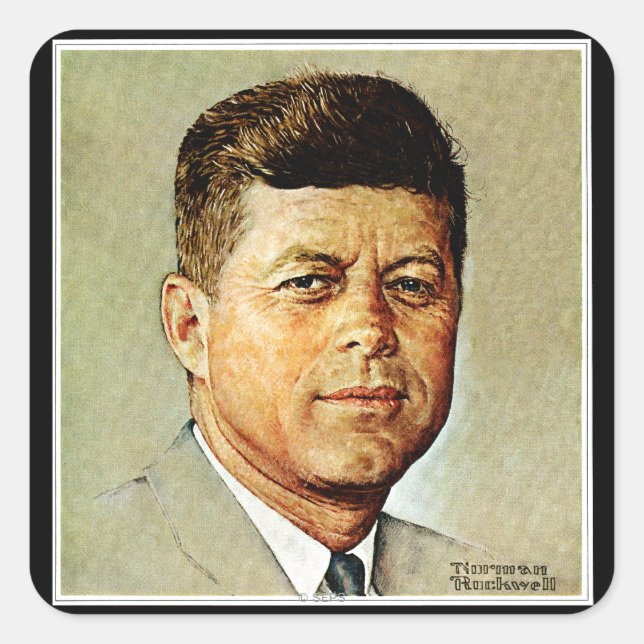 Adesivo Quadrado John F. Kennedy IN MEMORIAM (Frente)