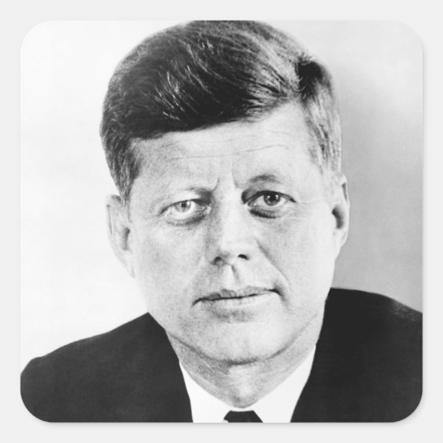 Adesivo Quadrado John Jack Kennedy Casa Branca Presidencial dos EUA (Frente)