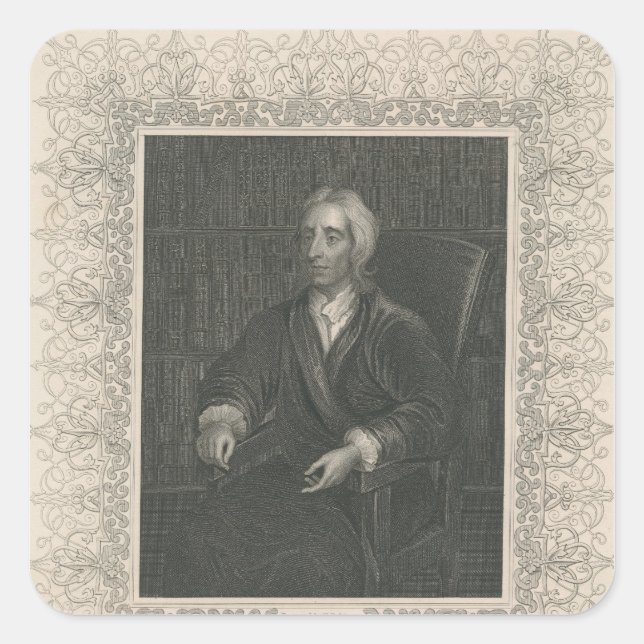 Adesivo Quadrado John Locke (Frente)
