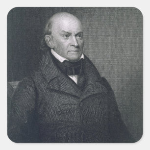 Adesivo Quadrado John Quincy Adams, gravado por John Wesley Paradis