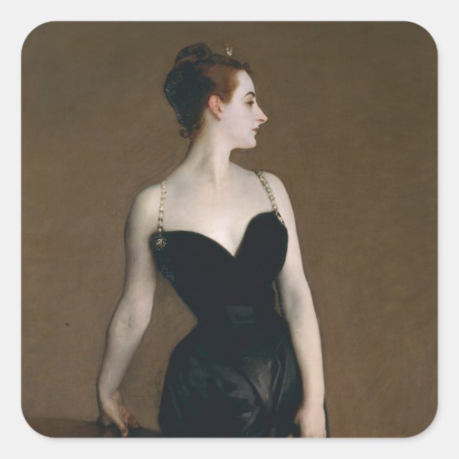 Adesivo Quadrado John Singer Sargent Madame X Retrato Clássico (Frente)