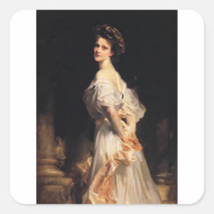 Adesivo Quadrado John Singer Sargent - Nancy Astor - Belas Artes
