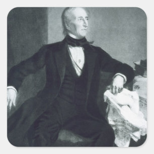 Adesivo Quadrado John Tyler, 10o Presidente dos Estados Unidos de