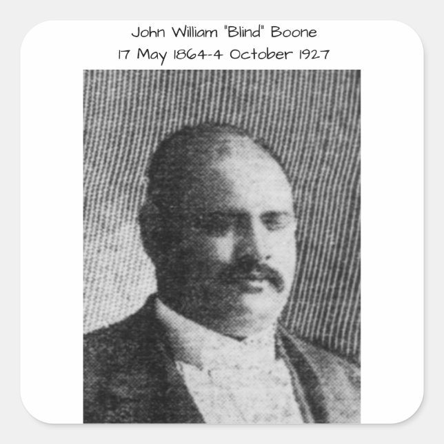 Adesivo Quadrado John William "Blind" Boone (Frente)