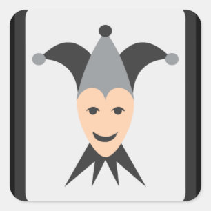 Adesivo Quadrado Joker Card Emoji
