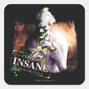 Adesivo Quadrado Joker - Insano Certificado