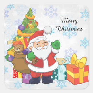 Adesivo Quadrado Jolly Papai Noel Natal