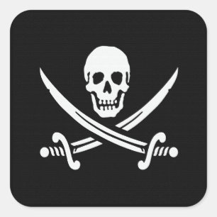 Adesivo Quadrado Jolly Roger Sticker