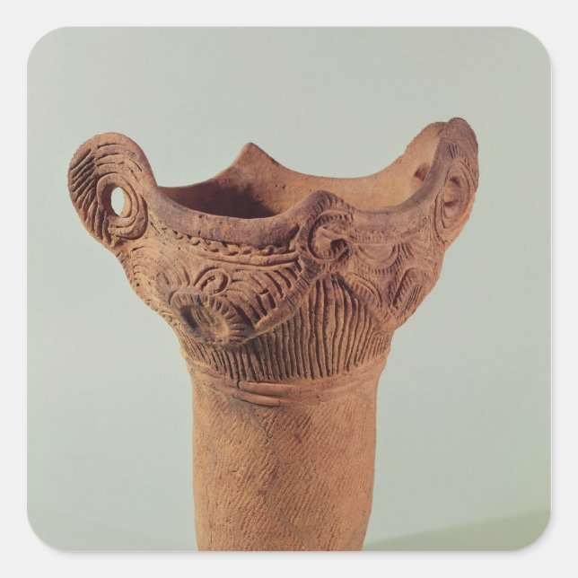 Adesivo Quadrado Jomon vase da província de Kanto (Frente)