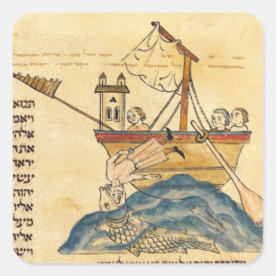 Adesivo Quadrado Jonah Eaten by the Whale