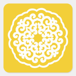 Adesivo Quadrado Jonquil Asian Moods Mandalla