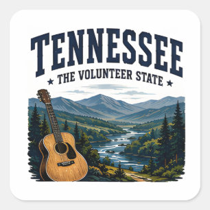 Adesivo Quadrado Jornada de Música das Montanhas do Tennessee