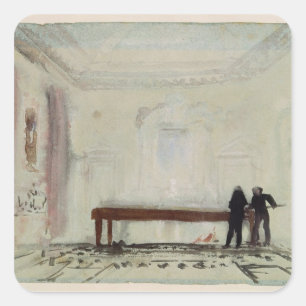 Adesivo Quadrado Joseph Mallord William Turner   Billiard players a
