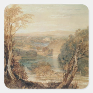 Adesivo Quadrado Joseph Mallord William Turner   o rio Wharfe