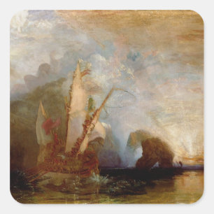 Adesivo Quadrado Joseph Mallord William Turner   Ulysses que