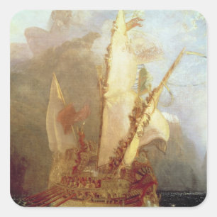 Adesivo Quadrado Joseph Mallord William Turner   Ulysses que