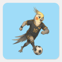 Jovem Calopsita Jogadora de Futebol