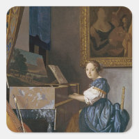 Jovem Sentada em uma Virginal, c.1670